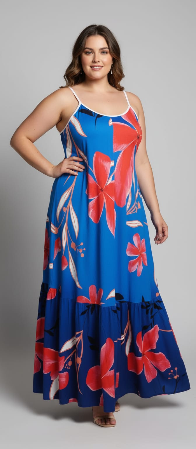Plus size women dress, Floral dress