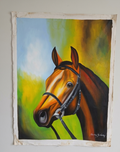 Horse's head painting with no frame